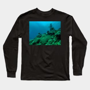 Coral reef and scuba diver Long Sleeve T-Shirt